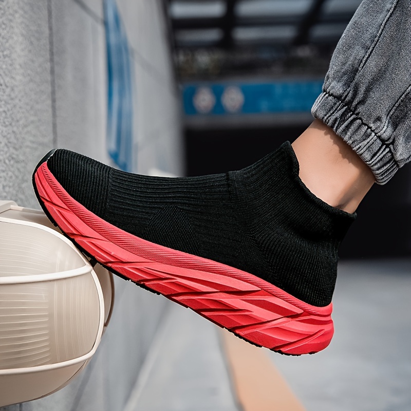 slip on chunky shoes, mens slip on chunky shoes woven knit breathable warm plush lining sneakers mens footwear winter autumn details 8